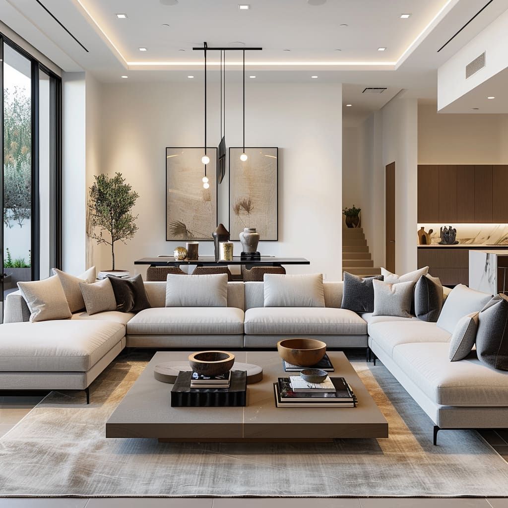 The style principles create a harmonious living room ambiance | Idee ...