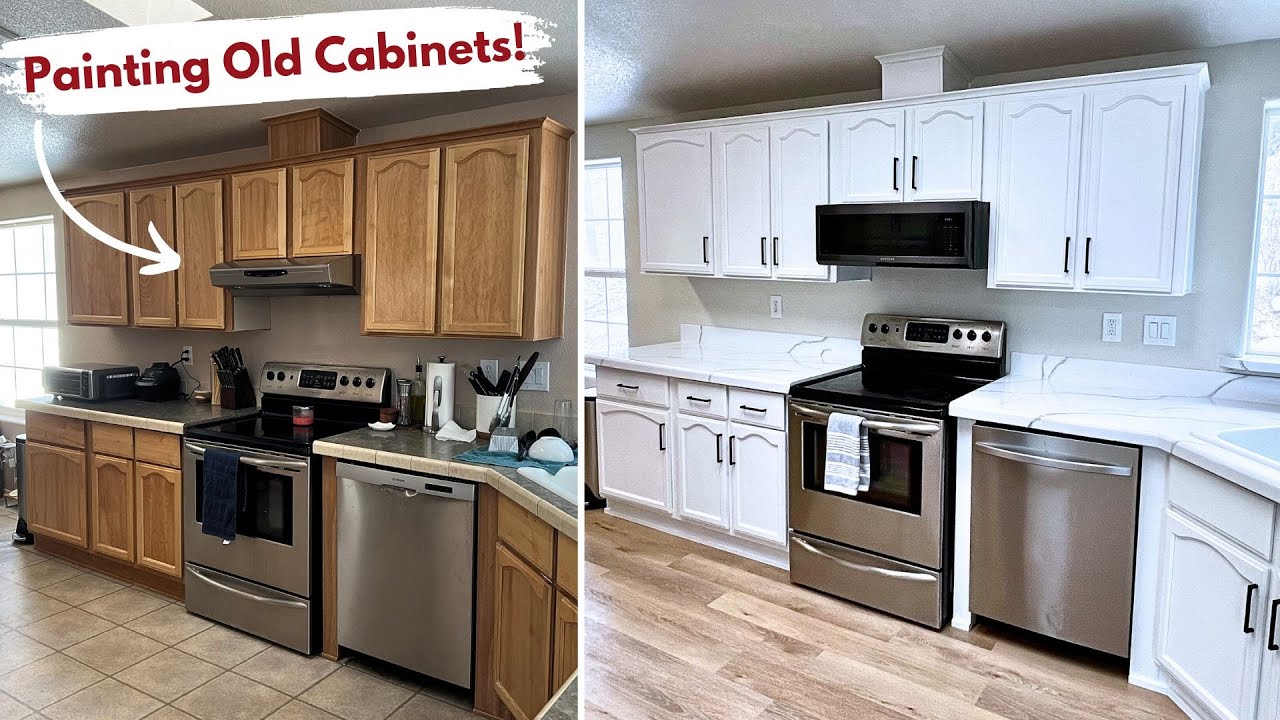 How to Paint Old Kitchen Cabinets - Save Yourself ,000s!! | Builds by ...